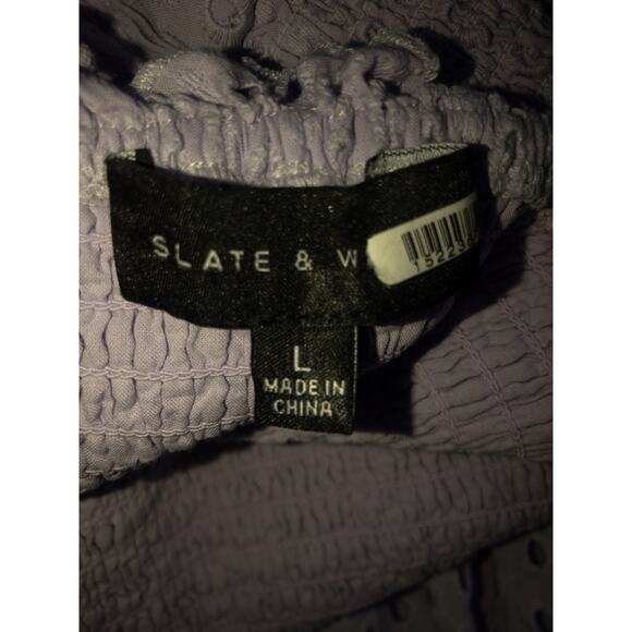 Slate & Willow Purple Smocked Dress L - Picture 6 of 8